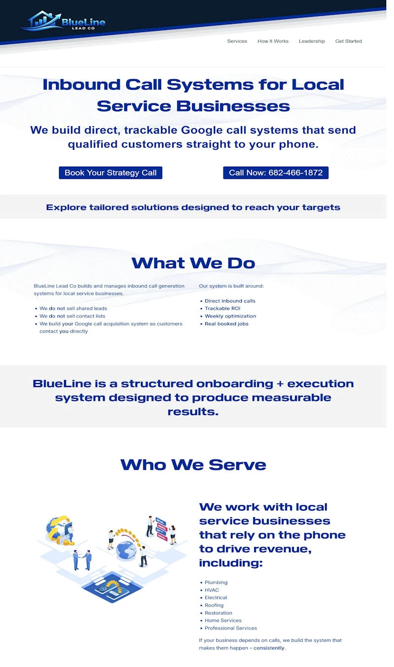 BlueLine Lead Company screenshot
